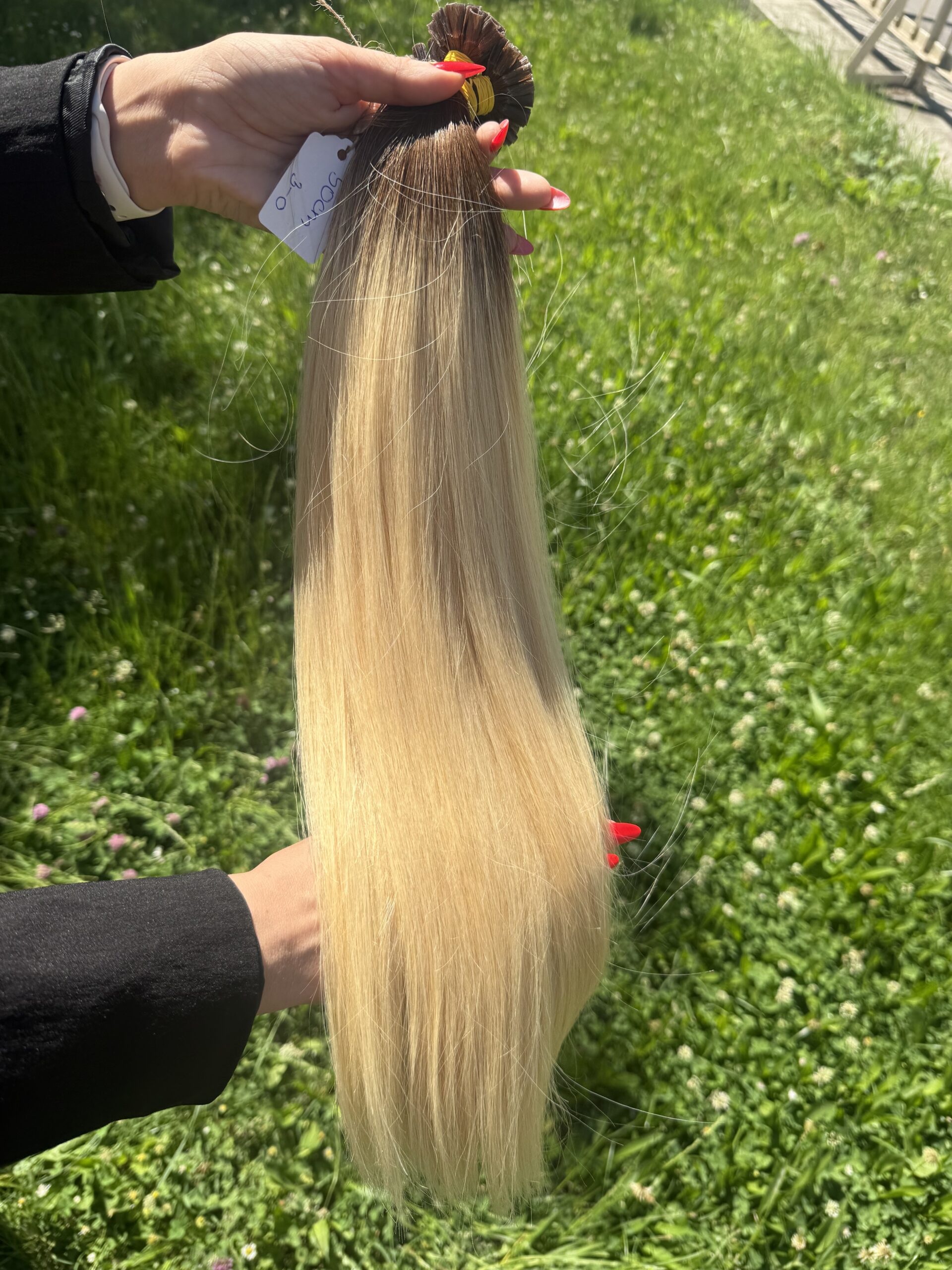 Ombre Hot Choco Natur Baby Blonde keratinos póthaj - Image 2