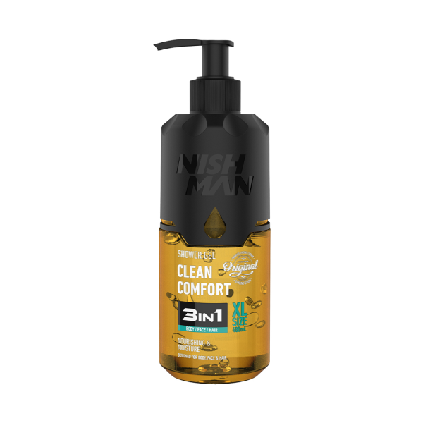 Nish Man Tusfürdő 3 az 1-ben, Clean Comfort  480 ml